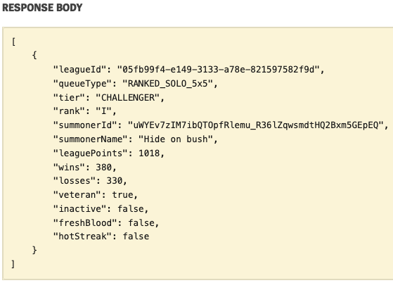 3 가져올 소환사의 랭크 정보